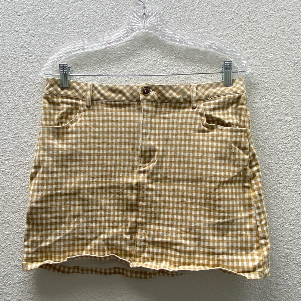 Gingham mini skirt